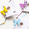 paper macrame bracelet butterflies in three colors 