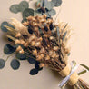 dried flower bouquet with flomis, eucalyptus, phalaris, pampas grass, miscanthus and ptilostimon