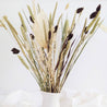natural grasses selection of sever plants in a white vase