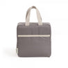 grey rectangle lunch bag with handles with livoo tag
