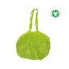 green net bag from organic cotton with long handles 
