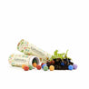 paper colorful tubes with colorful seed bombs