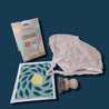 set of dish brush and cloth, beeswax wrap and net bag, eco friendly kitcjen accessories