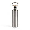 stainless steel water bottle on a white background