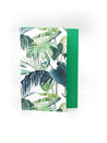 green leaves greeting card with a green envelope